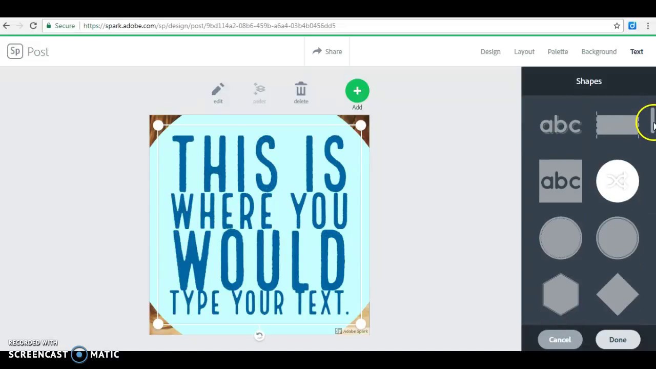Adobe Spark post tutorial