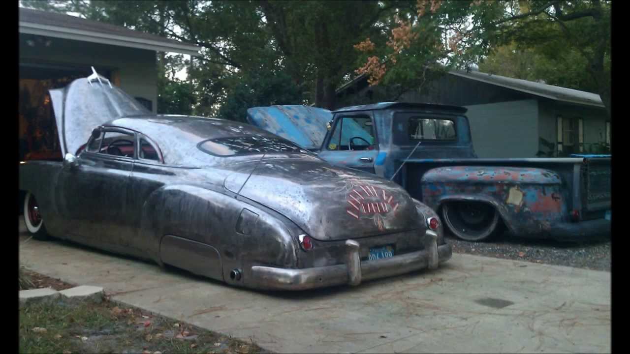 BareMetalBandit chopping a 49 coupe with air bag installation