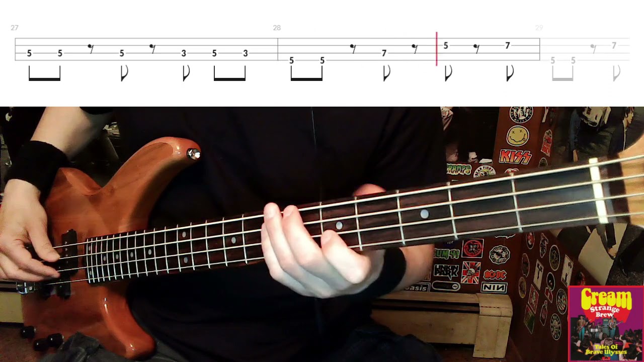 Strange Brew by Cream - Bass Cover with Tabs Play-Along