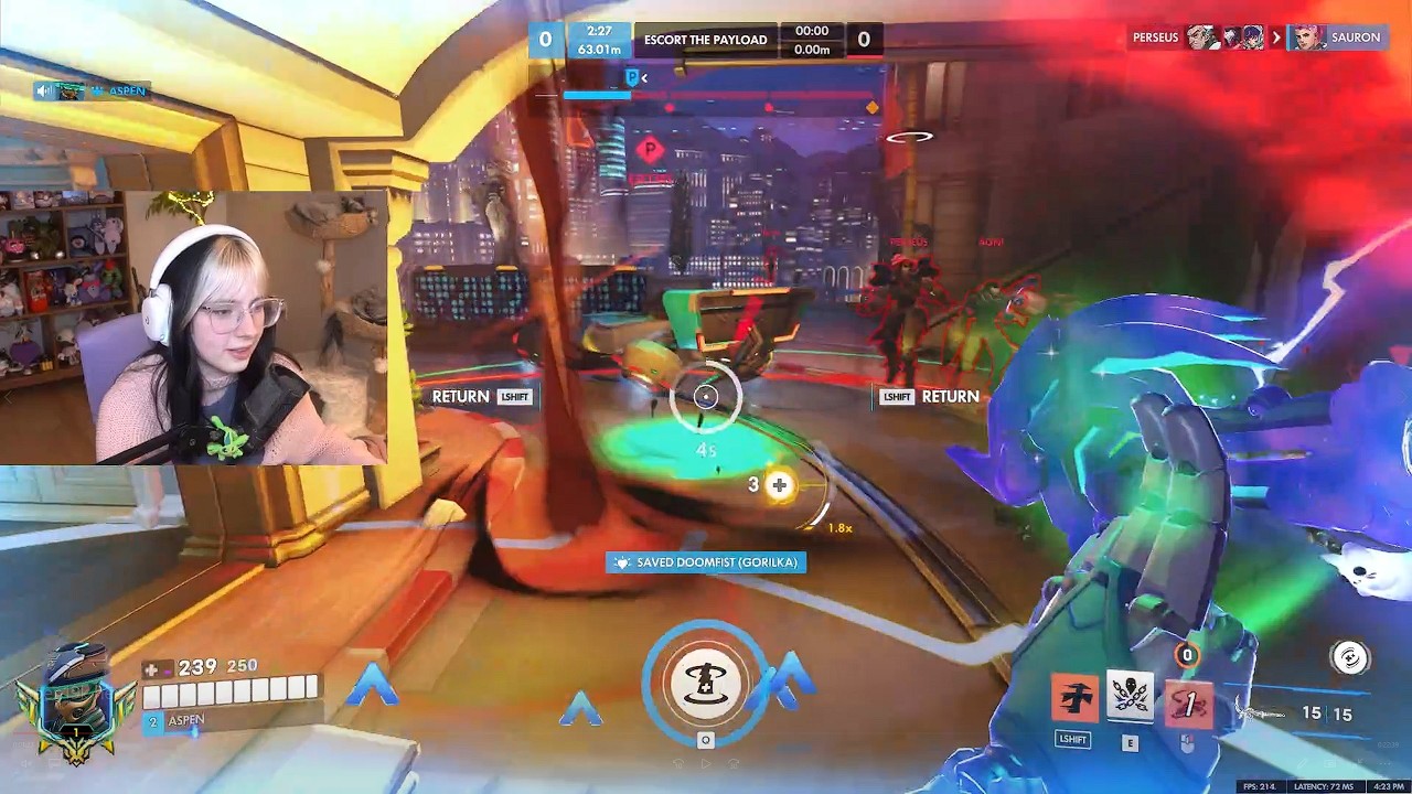 19K HEALS! ASPEN MIZUKI + ZENYATTA OVERWATCH TOP 500 GAMEPLAY