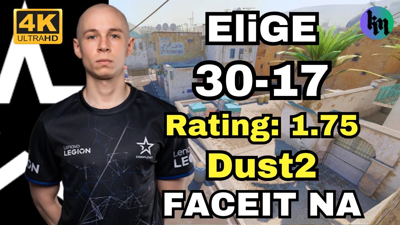 EliGE (30-17) Rating:1.75 (Dust2) | FACEIT NA avg 2500ELO | Oct 17, 2024 #cs2 #pov