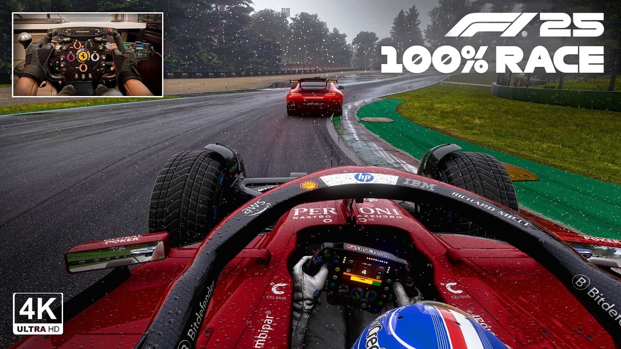 Charles Leclerc's Ferrari SF-25 | 2025 Emilia-Romagna GP 100% Race F1 25 MOD Steering Wheel Gameplay