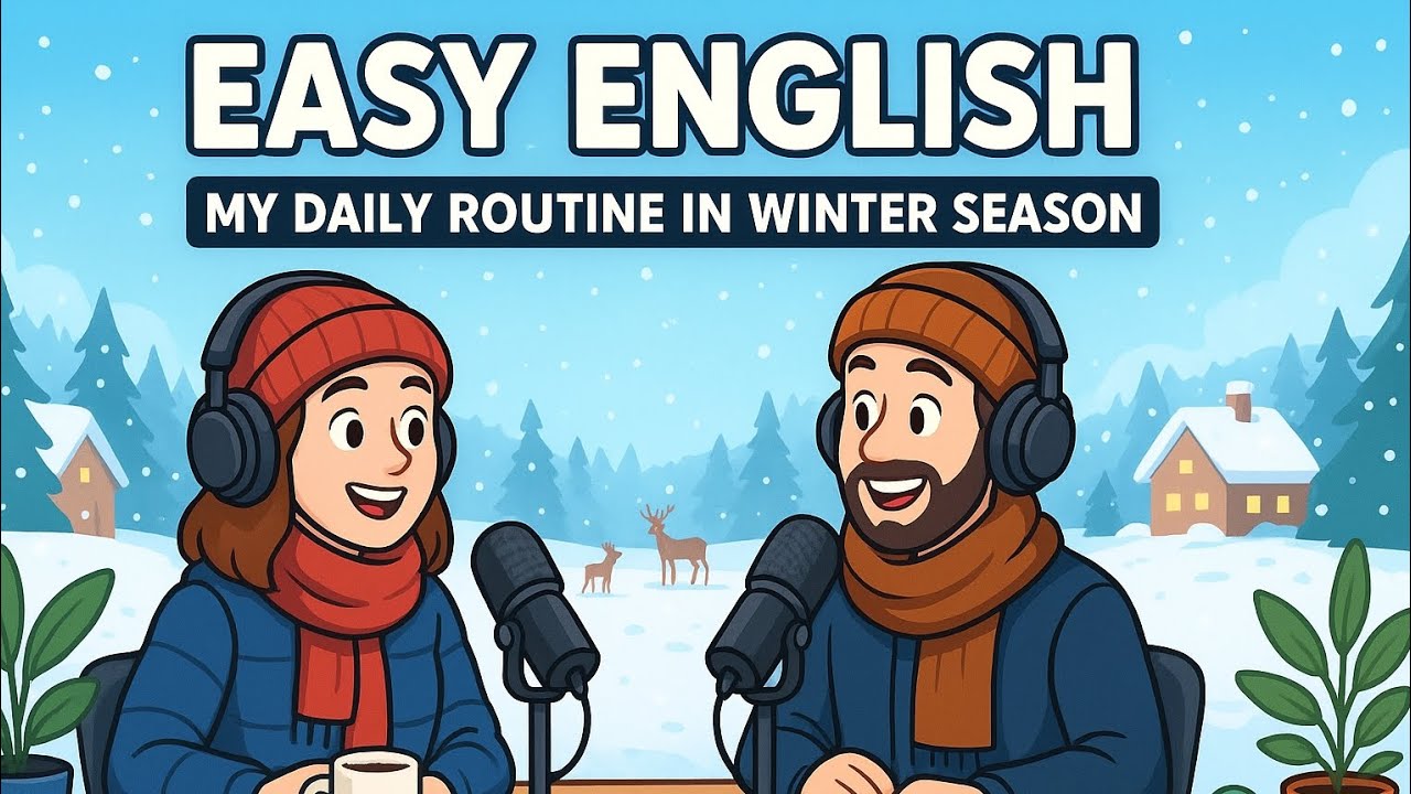  My Daily Winter Routine in English – Fun & Simple English A1 Podcast | For Beginners