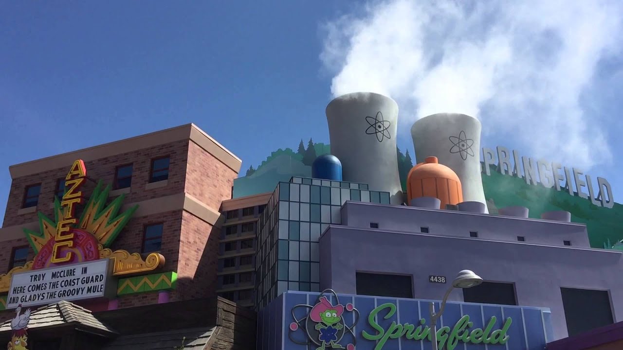 Springfield USA Nuclear Meltdown at Universal Studios Hollywood