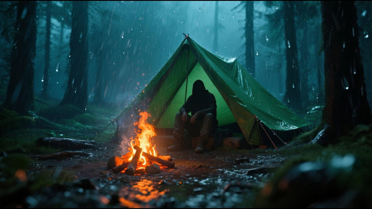 Solo Bushcraft Journey: 24 Hours of Wilderness Silence 🌲🔥 (No Talking, Just Nature ASMR)