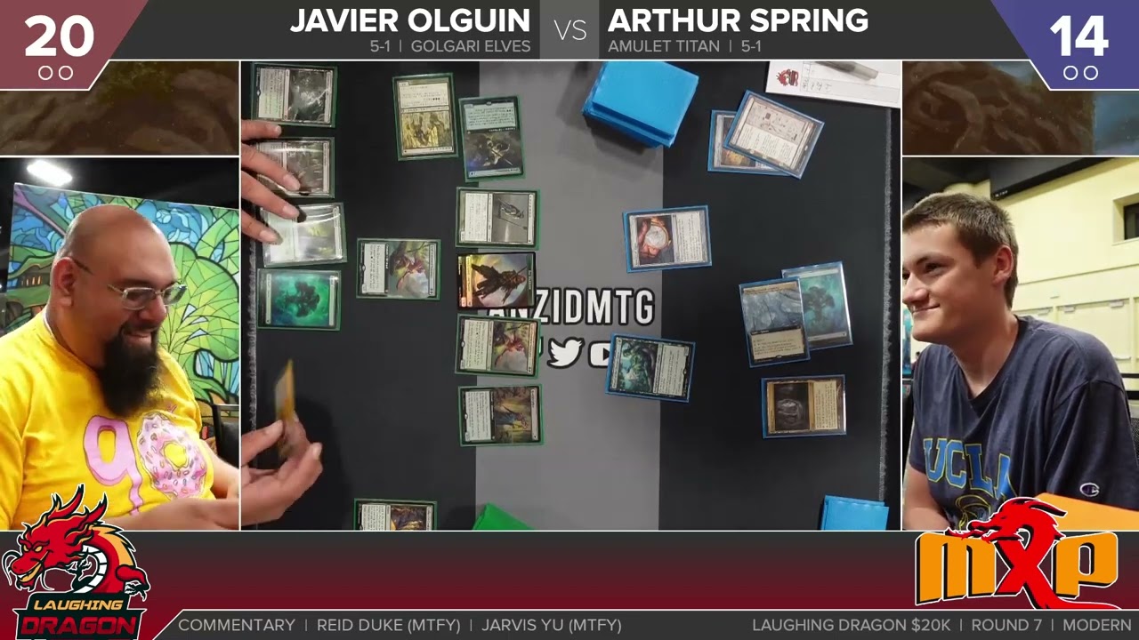 MTG Modern | Golgari Elves vs Amulet Titan | Laughing Dragon 20K Round 7