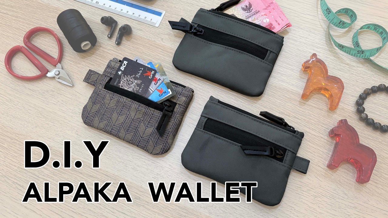 DIY - ALPAKA INSPIRED MEN's WALLET - Step by Step Tutorial with FREE PDF Pattern