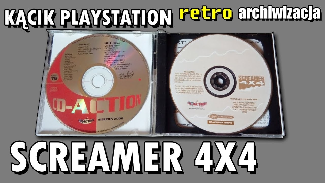 Screamer 4x4, oryginał z CD-Action, płyta kupiona w sierpniu 2002 | Retro archiwizacja - odcinek 570