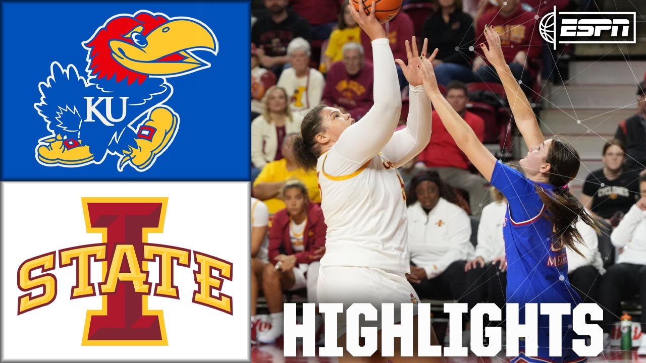 THRILLING FINISH 🍿 Kansas Jayhawks vs. Iowa State Cyclones | Full Game Highlights | ESPN CBB