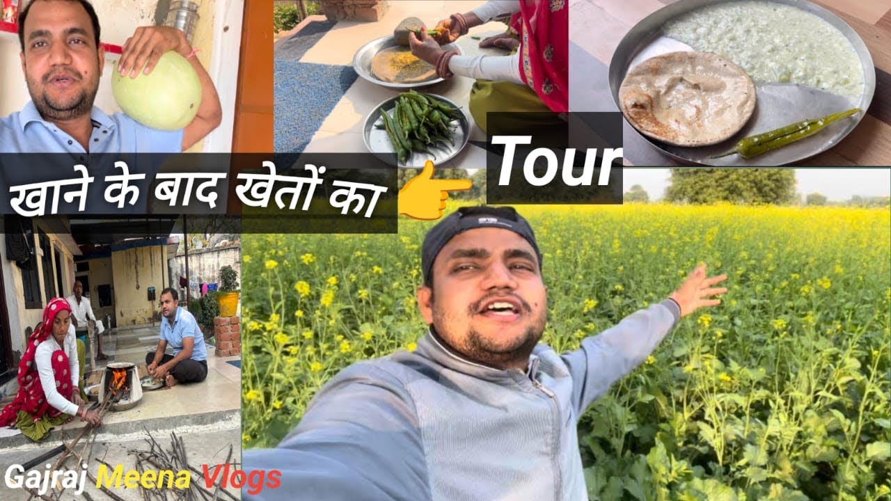 Khane ke baad kheto ka Tour | Gajraj Meena Santha | Village life | #vlog 