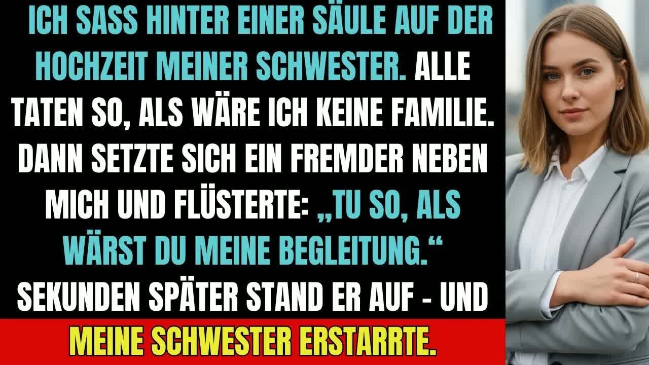 Meine Schwester ließ mich hinter einer Säule sitzen – bis ein Fremder meine Hand nahm…