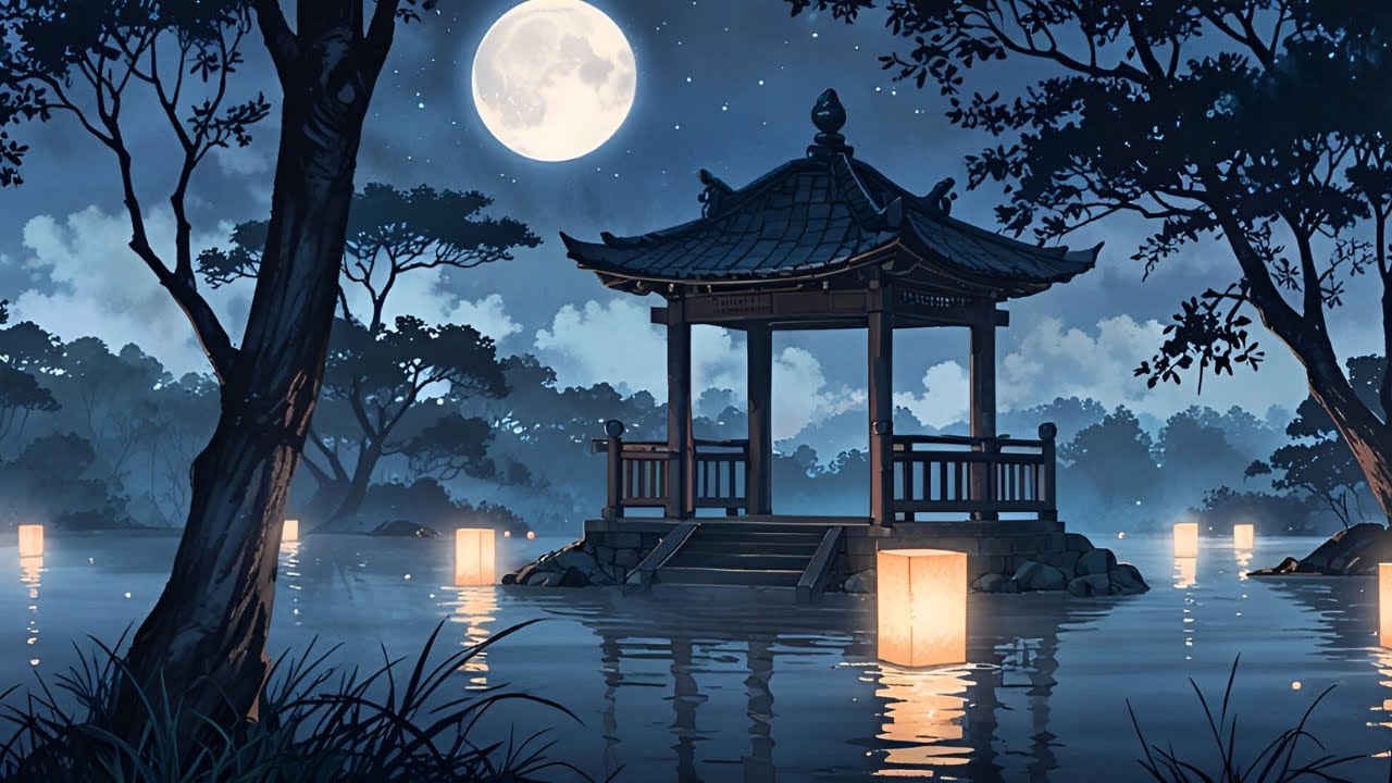 🏮 Lantern Shrine Reflections 🌙 &ndash; Ethereal Anime Ambience for Sleep, Study & Inner Peace (1 Hour)