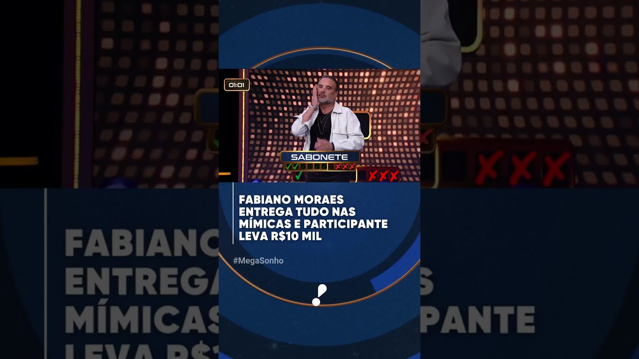 Fabiano Moraes entrega tudo nas m&iacute;micas e faz participante levar R$10 mil