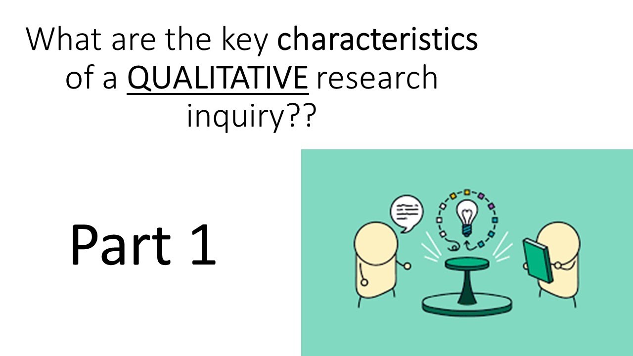 What are the key characteristics of Qualitative research inquiry - Part 1!! (Is it for you)??