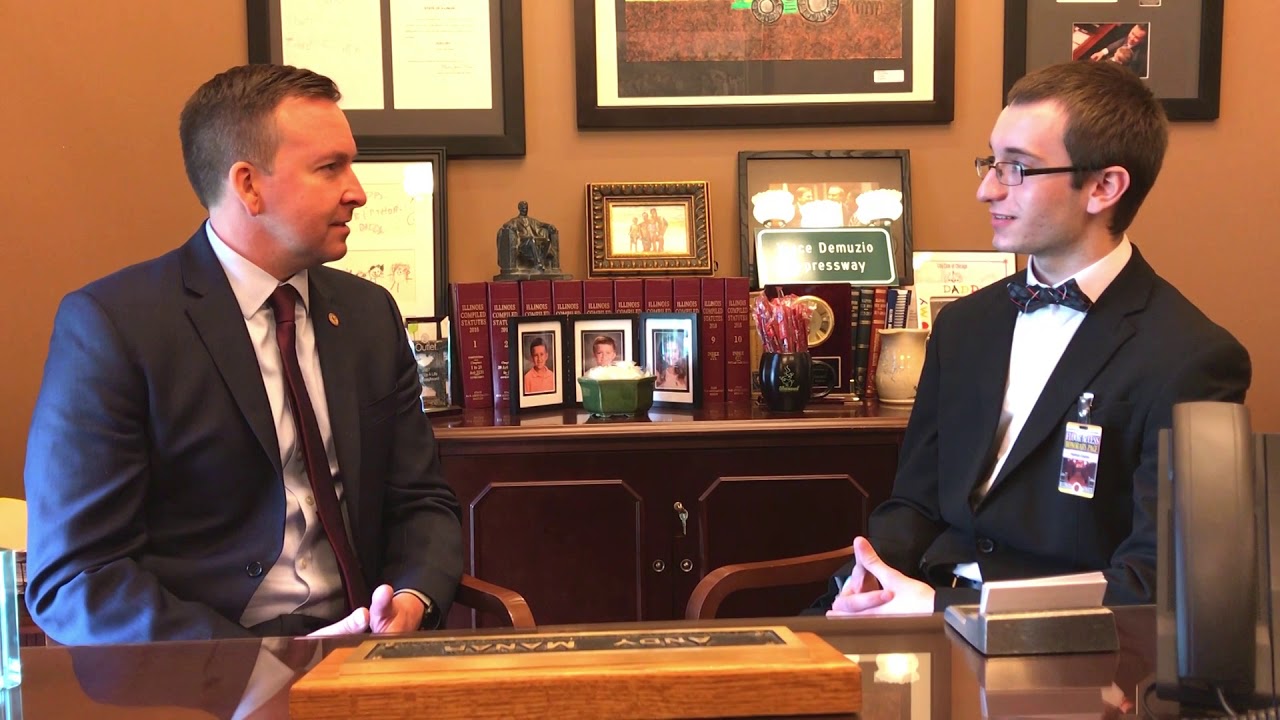 Senator for a Day: Nathan Cauley joins State Senator Andy Manar in the legislature for the day