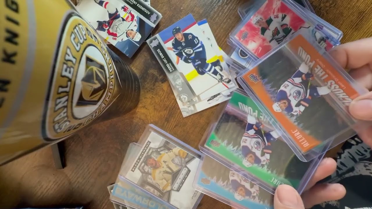 First hockey cards . 