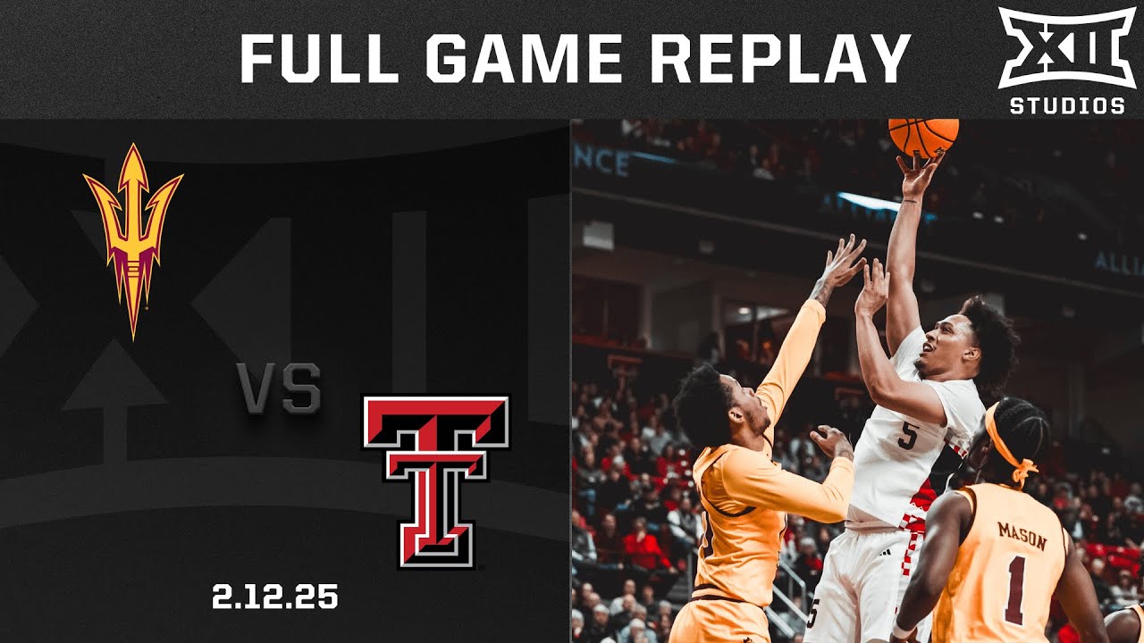 Arizona State vs. Texas Tech (2.12.25) Full Game Replay | 2024-25 Big 12 Men's Basketball