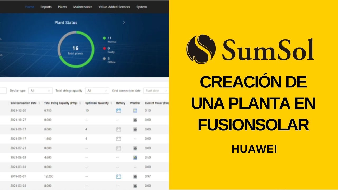 FusiónSolar (Huawei) | Cómo crear una planta