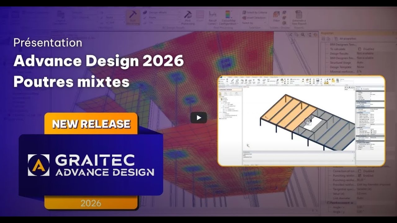 Advance Design 2026 : Poutres mixtes selon AISC