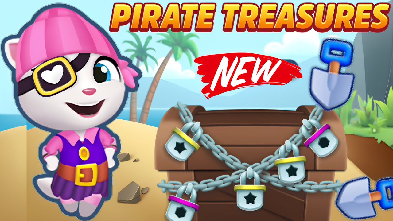 Talking Tom Gold Run Pirate Treasure event Pirate Angela unlocked Gameplay Android ios