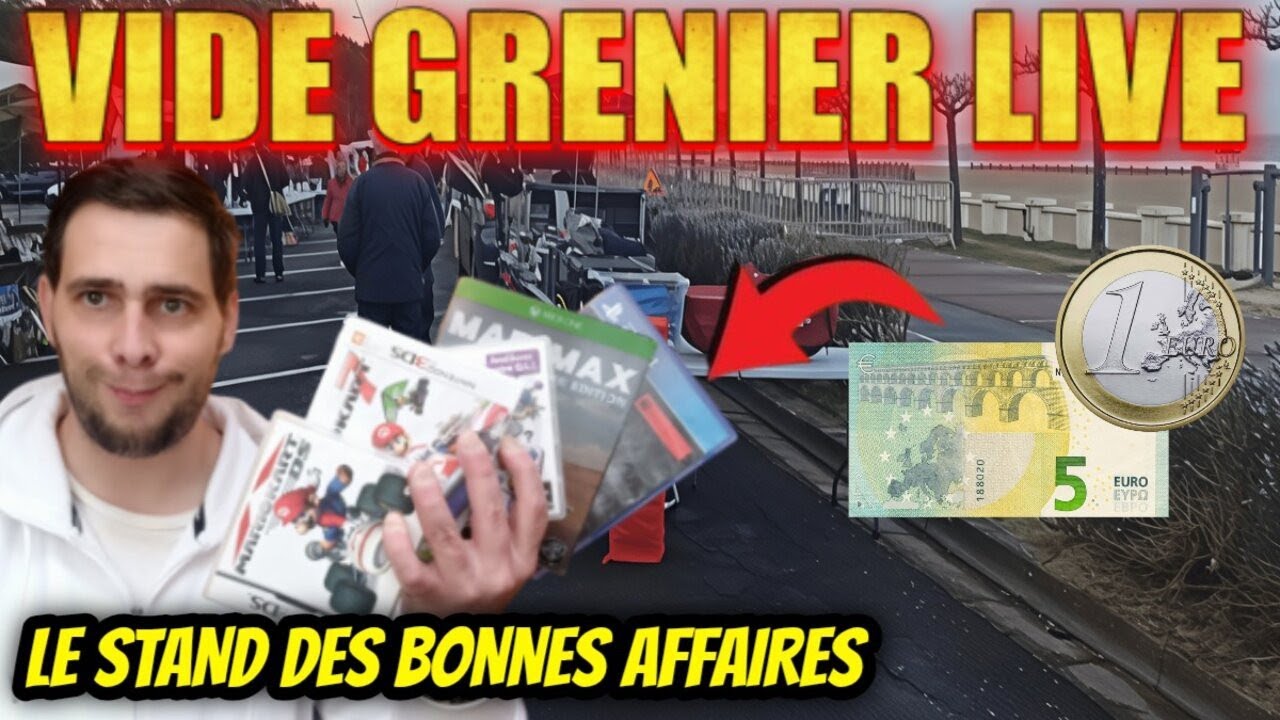 VIDE GRENIER LIVE - JE TROUVE UN  SUPER LOT DE JEUX VIDÉO POUR 6€