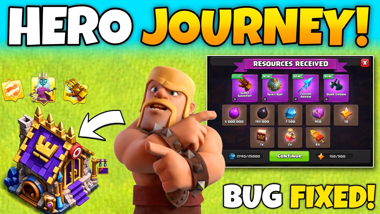 😱 NEW HERO JOURNEY BUG FIXED! Free Epic Equipment & Rewards Explained in Clash Of Clans 2026 🔥