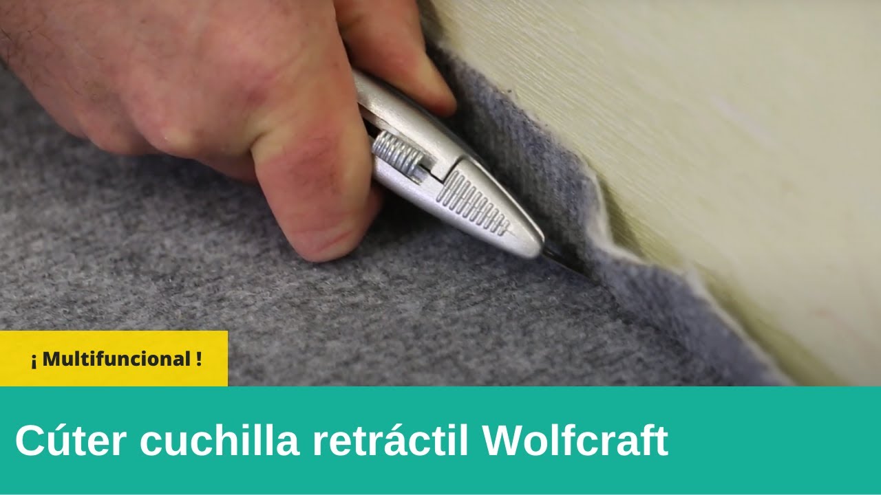 Cúter cuchilla trapezoidal retráctil de Wolfcraft. ¡¡ Multifuncional !!
