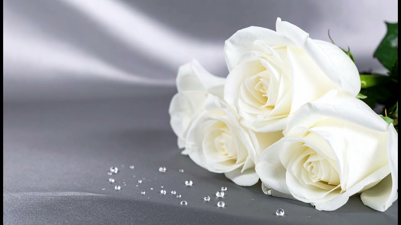 Elegant White Roses 🌹 Relaxing Floral Ambience | Peaceful Beauty in 4K