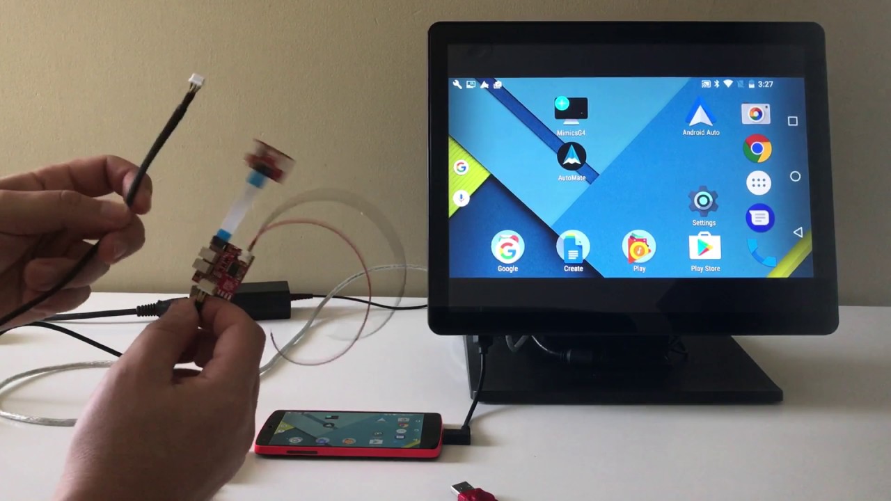 MimicsG4 updating firmware and calibrating external touchscreen for Android.