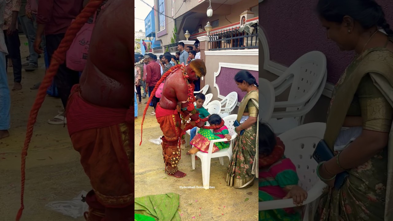 Old city bonalu at Amruth Potharaju blessings #bonalu #dance #hyderbadbonalu #yt #blessings