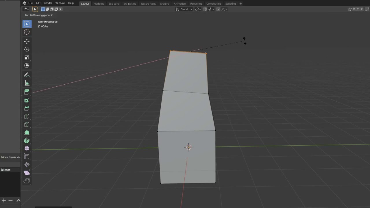 How to make a horn in blender