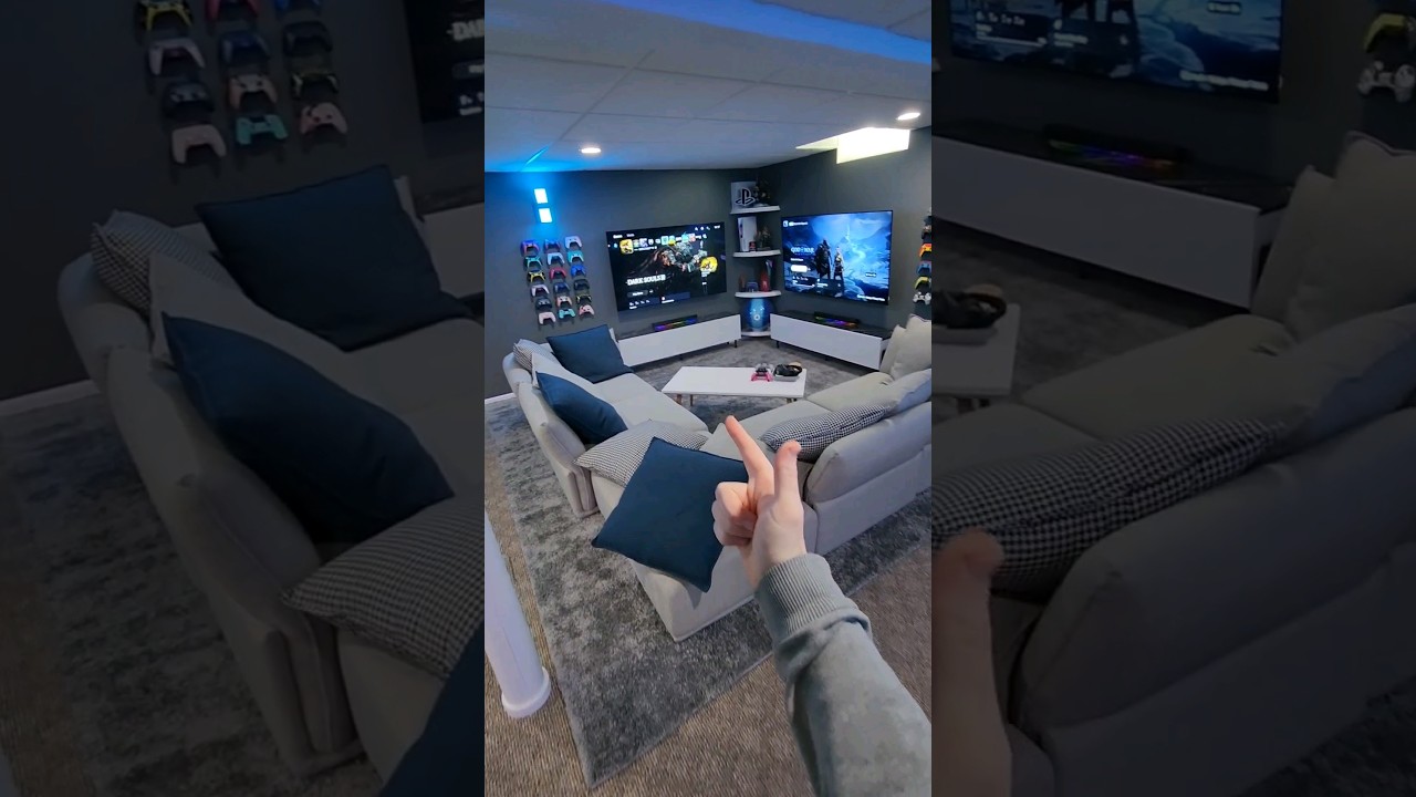 What do you like MOST about our GAMING SETUP? 😎🎮 #gamer #setup #PS5 (Mount-IT TV Mount)