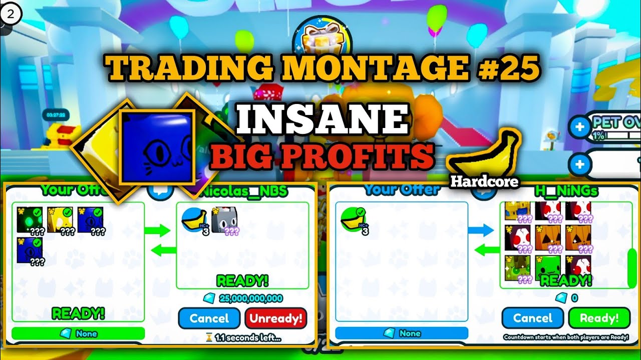 Insane Hardcore Banana! 😱🔥 | Trading Montage #25 | Pet Simulator X | SenpaiSky - PSX