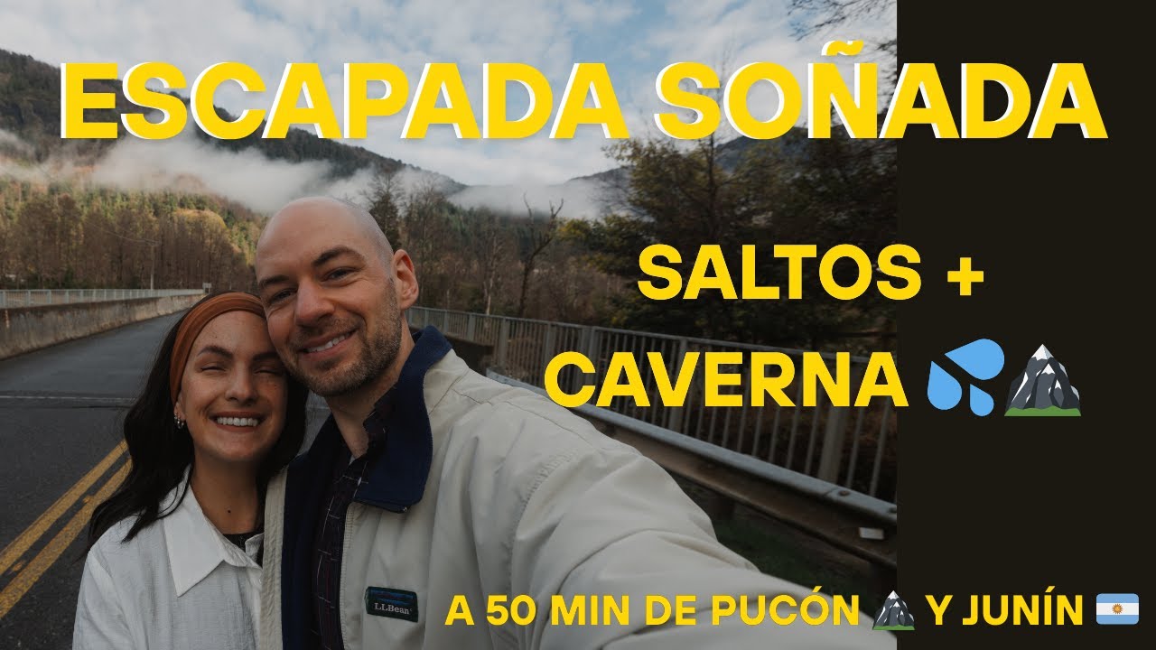 Escapada Soñada 🌲 | A 50 min de Pucón y Junín de los Andes 🏔✨ Saltos con Caverna IMPERDIBLE