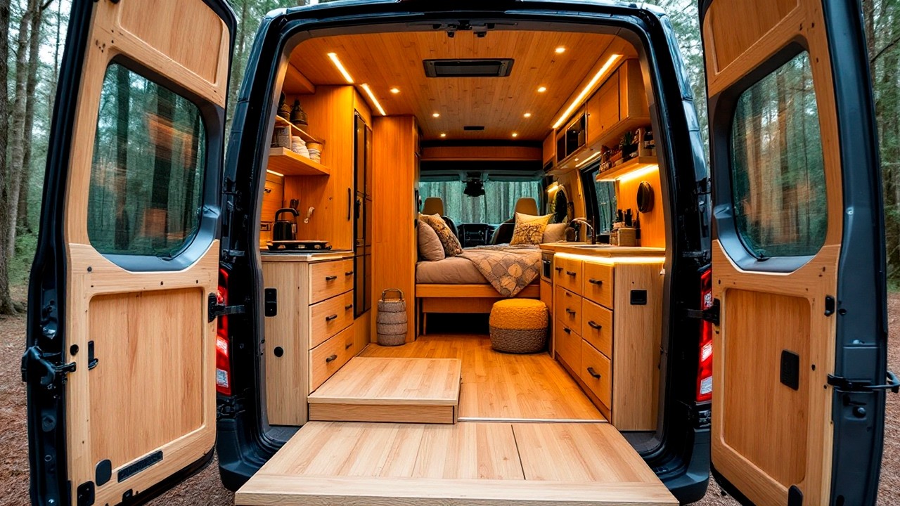DIY Camper Van Build from Start to Finish | The Ultimate Luxury Camper Van @SaraDungo