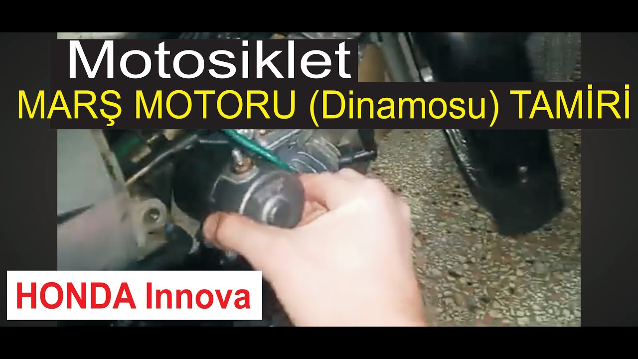 Motosiklet Marş motoru  tamiri . Honda İnnova Marş dinamosu tamiri .