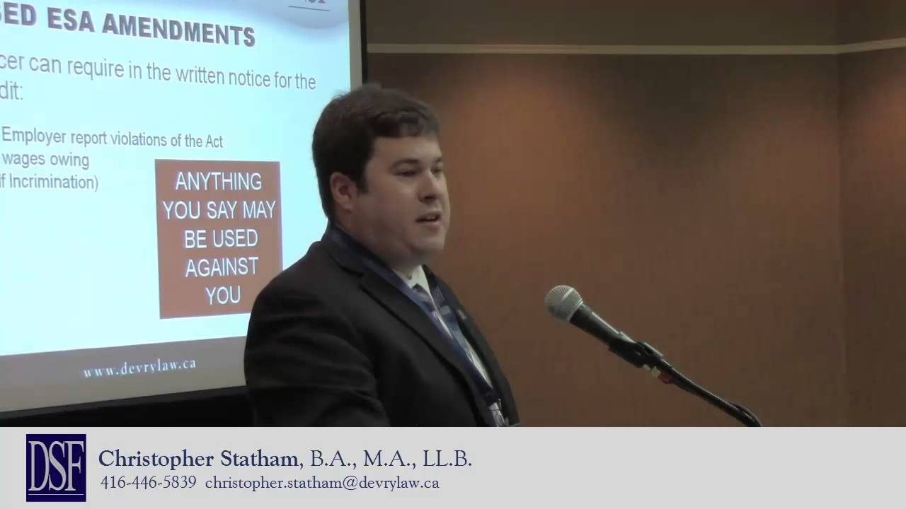 DSF Employment Law Seminar - Chris Statham