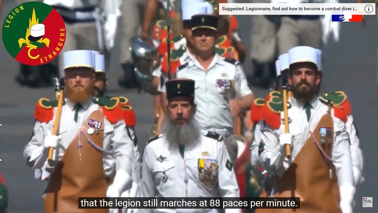 The French foreign legion's Bastille Day 2022 with English Subtitles (by me) added.