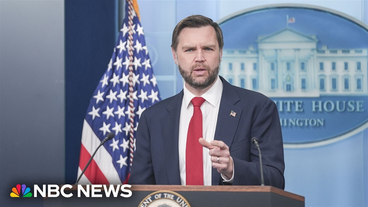LIVE: Vice President JD Vance holds White House press briefing | NBC News