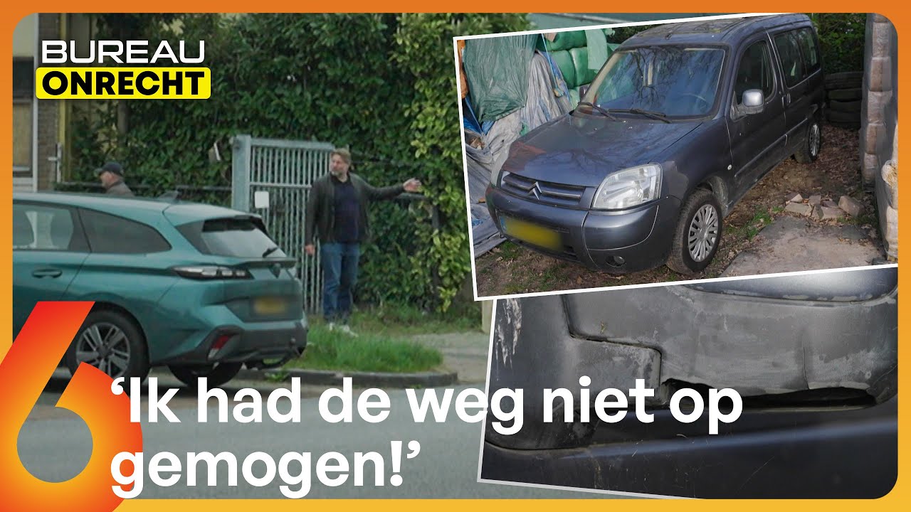 GENAAID: LEKKENDE auto hangt met SPANDBANDEN aan elkaar! | Bureau Onrecht