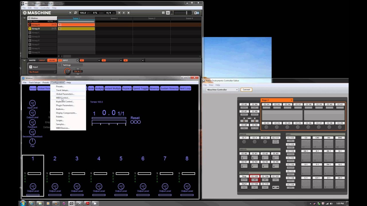 Maschine as Midi Sync Looper Using Mobius VST