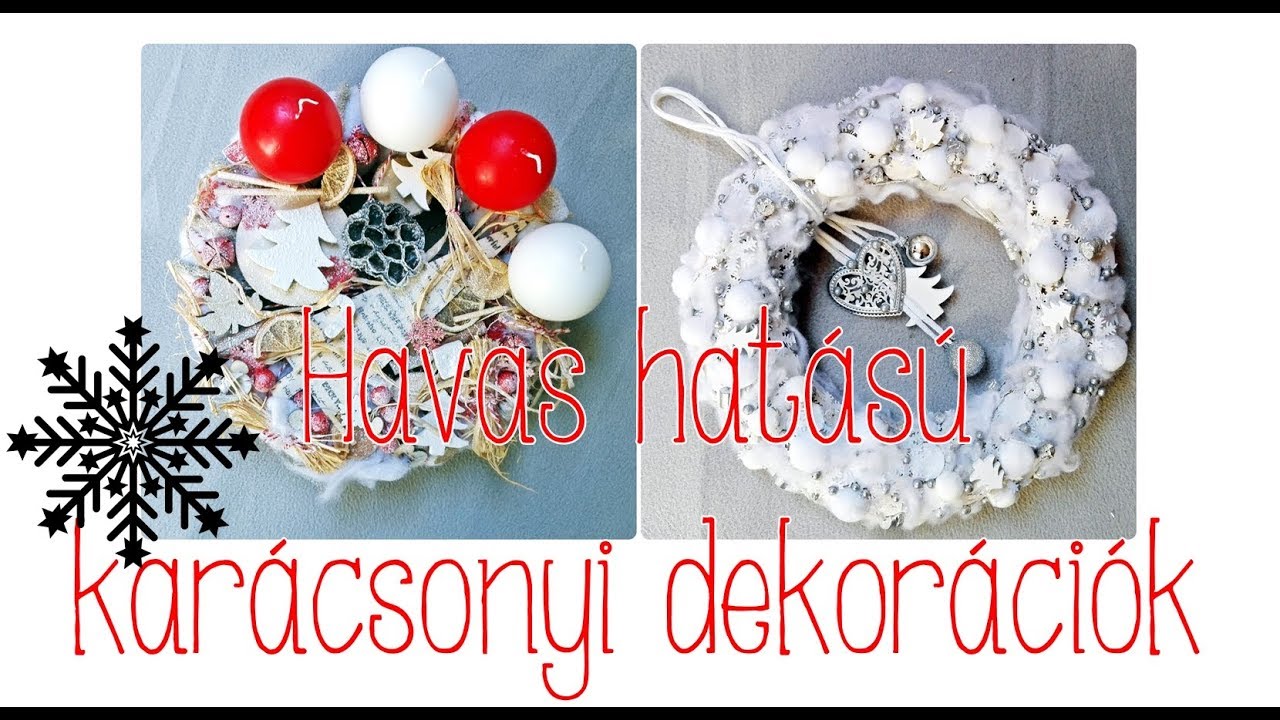 INSPIRÁCIÓK | Havas hatású karácsonyi dekorációk | KEREKECSKE GOMBOCSKA