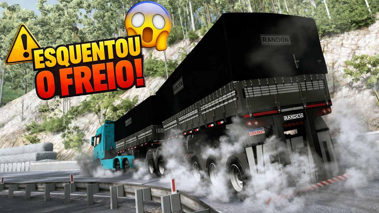 SCANIA NTG 9 EIXOS PESADO ! ESQUENTANDO OS FREIOS NA SERRA | MUITO PESO - BeamNG.drive