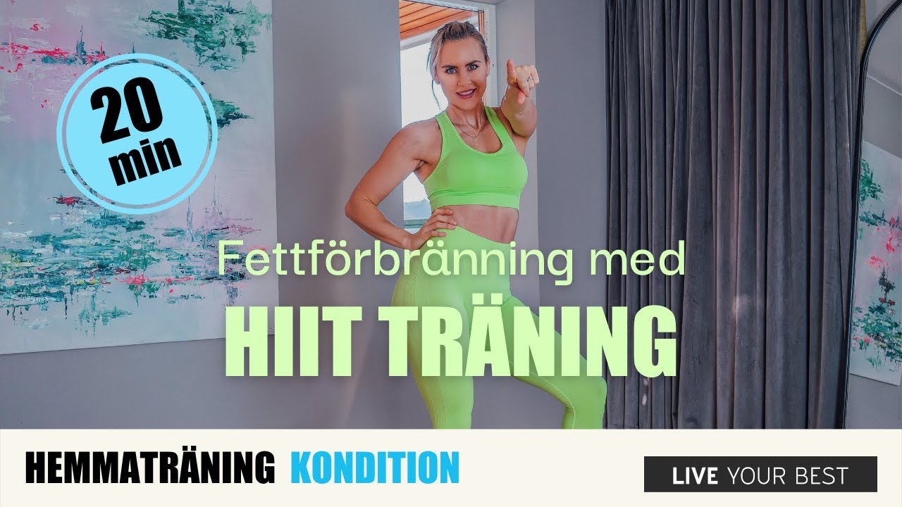 HEMMATRÄNING HIIT 20 MIN - Pulshöjande och fettförbrännande träning