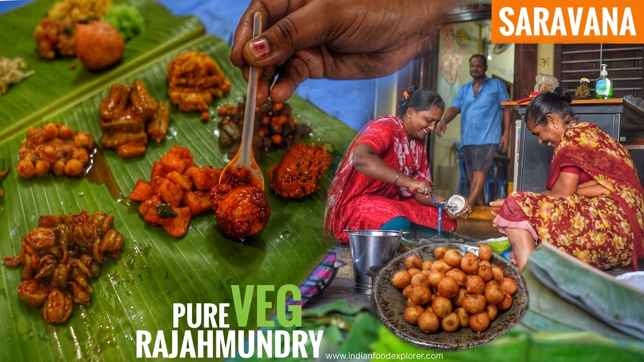 120₹/- Only UNLIMITED | 35 Items in One Banana leaf Plate | Rajamahendri Pure Veg Food