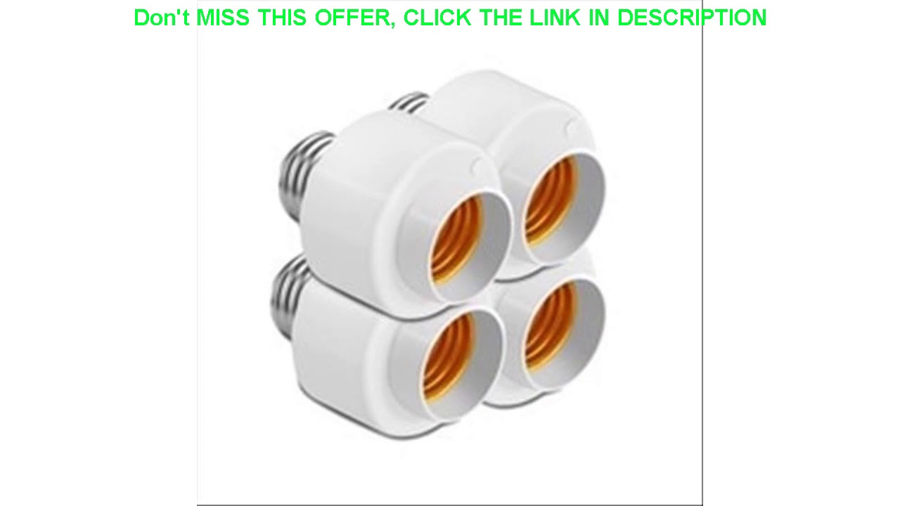 Review 4 Pack Tuya Smart Life Wifi Smart Light Bulb Socket Adapter E27 Switch Lamp Base Holder for