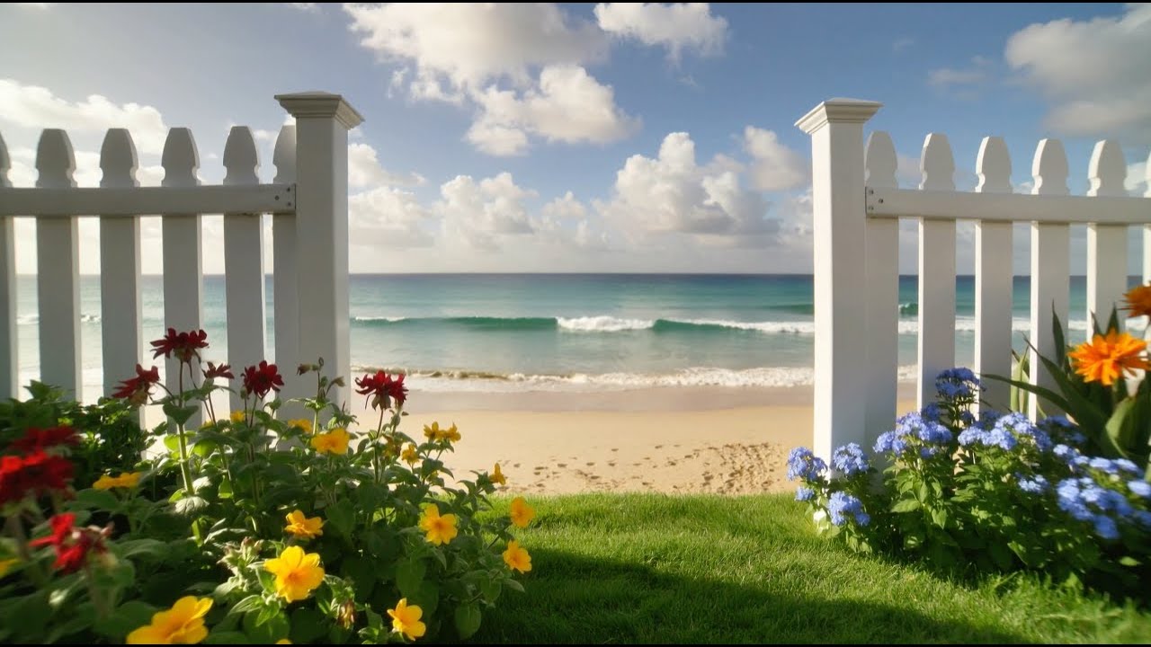 Ocean Waves on Backyard Beach to Fall Asleep Melatonin Release Meditation Relax