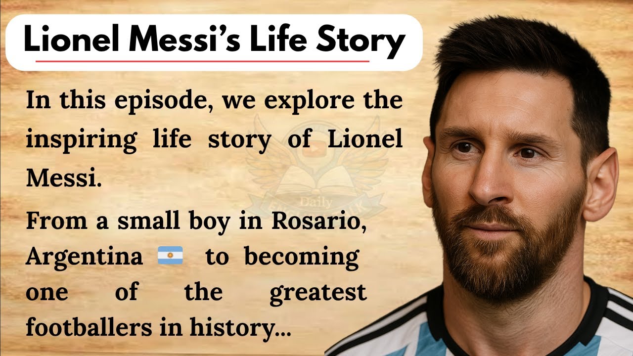 🎧 Lionel Messi's Journey | Learn English Through Story | English Listening Practice