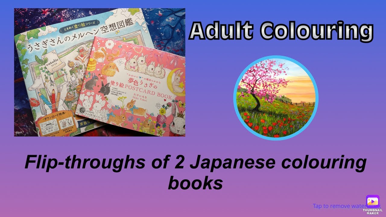 Flip of a couple of new Japanese colouring books | Adult Colouring