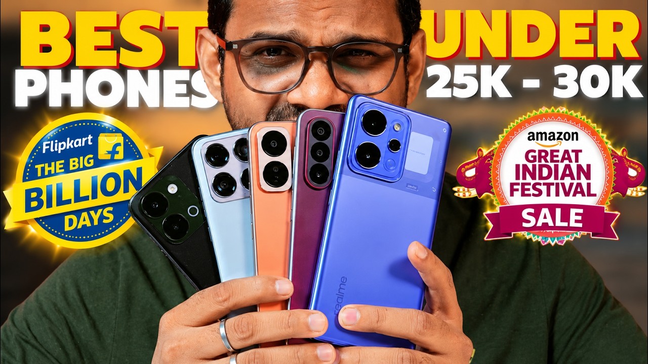 TOP 5 Best Phones Under ₹25,000&ndash;₹30,000 in Flipkart Big Billion Days & Amazon Great Indian Festiv...
